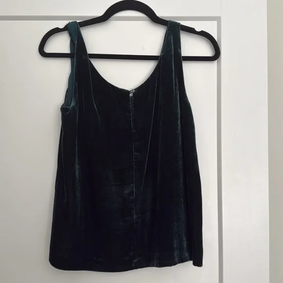 J. Crew green velvet tank top​​​​ - Picture 3 of 3